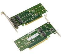 KALEA-INFORMATIQUE Scheda controller Dual Face PCIe Gen 4.0 x16 per 4 SSD M.2 NVMe M Key Mount Low o High Profile