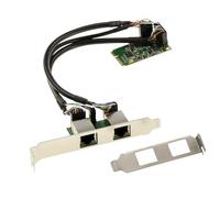 KALEA-INFORMATIQUE Scheda controller ethernet Mini PCI Express 2 porte LAN GIGABIT con due chipset Realtek RTL8111