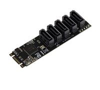KALEA-INFORMATIQUE Scheda controller M.2 (M2 NGFF) Tipo PCIe M o B+M Key 5 porte SATA 3.0 6Gbps con chipset JMB585