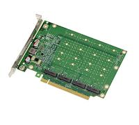 KALEA-INFORMATIQUE Scheda controller M2 PCIe 3.0 x16 per 4 SSD M.2 NVMe M Key. Solo in modalità Forking.