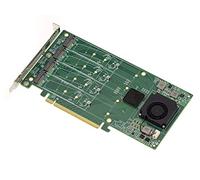 Scheda Controllore PCIe 3.0 16x Per 4 SSD M.2 NVMe M Key (M2 NGFF). PLX PEX 8747