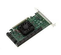 KALEA-INFORMATIQUE Scheda controller PCI Express PCIe 3.0 x16 con 20 porte per dischi rigidi SATA 6G. Chipset ASM1812 e ASM1064.