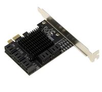 KALEA-INFORMATIQUE Scheda controller PCIe 3.0 x1 con 10 porte per dischi rigidi SATA 3.0 6G, chipset doppio JMB575