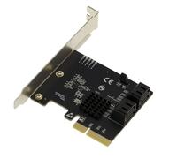 KALEA-INFORMATIQUE Scheda controller PCIe 4 porte SATA 3 6G con supporto UEFI chipset Marvell 88SE9236 - Hardware Raid 0 1 10