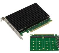 KALEA-INFORMATIQUE Scheda controller PCIe Gen 5.0 x16 per 4 SSD M.2 NVMe M Key con chipset PI6CB33402 PCIe5 64GB/s