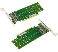 KALEA-INFORMATIQUE Scheda controller PCIe Gen 5.0 x16 per 4 SSD M.2 NVMe M Key Double Face, Supporto Gen5 128Gbps/s per SSD