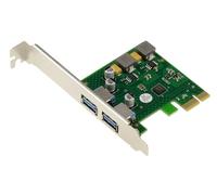 KALEA-INFORMATIQUE Scheda controller PCIe x1 2 porte USB 3.0 5G tipo A, autoalimentata, uscita 5V 3A per porta, supporto UASP, chipset Fresco Logic FL1100