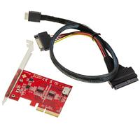 KALEA-INFORMATIQUE Scheda controller Redriver da PCIe Gen 4.0 x4 a Oculink SFF-8612 SFF-8611 con cavo per il montaggio di SSD U2 NVMe SFF-8639