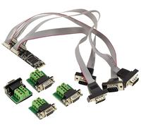 KALEA-INFORMATIQUE Scheda M.2 B+M Key verso 4 porte seriali COM RS422 RS485 con montaggio DB9 o a filo, dotata di chipset WCH384. Controller M2 PCIe verso RS-422 RS-485