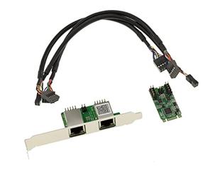 KALEA-INFORMATIQUE Scheda M.2 con 2 porte LAN GIGABIT ethernet RJ45 per M2 tipo PCIe, chiave M o B+M - Doppio chipset RealtekRTL8111H
