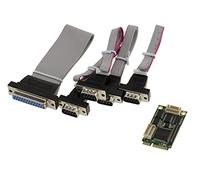 KALEA-INFORMATIQUE Scheda Mini PCIe 1 porta parallela LPT DB25 + 4 porte COM DB9 RS232 formato mPCIe Full Size con chipset WCH CH384L