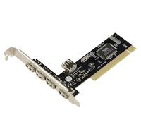 KALEA-INFORMATIQUE Scheda PCI a 32 bit con 5 porte USB 2.0 di tipo A, di cui 4 su pannello posteriore e una interna. Utilizza il chipset Via VT6212L.