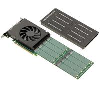 KALEA-INFORMATIQUE Scheda PCIe 4.0 x16 per 8 SSD M.2 NVMe CHIPSET Broadcom PEX88048 - Protezione con involucro in alluminio ventilato