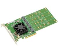 KALEA-INFORMATIQUE Scheda PCIe 4.0 x8 tipo Switch a 4 SSD M2 Chip IX8024 | Scheda switch GEN4, funziona senza modalità biforcazione, velocità SSD fino a 64 Gbps, chipset IX8024
