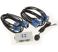 KALEA-INFORMATIQUE Switch KVM per 4 PC. Monitor VGA, tastiera e mouse USB, con telecomando e cavi KVM in dotazione.