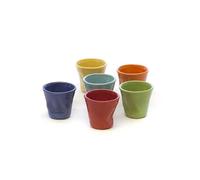 Kaleidos-Set 6 bicchierini accartocciati in Porcellana ASSORTED COLOURS