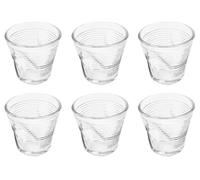 kaleidos Set 6 Tazzine da Caffè Accartocciati Ø6,5 cm in Vetro Pressato Trasparenti