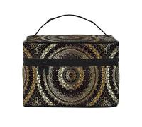 Kaleidoscope Mandala Borsa cosmetica portatile impermeabile di grande capacità 23 x 17 x 16 cm per viaggi sport all'aria aperta regalo compagno di nozze, Nero , Taglia unica