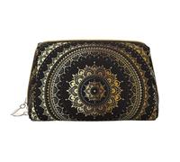 Kaleidoscope Mandala chiusura a cerniera borsa cosmetica portatile impermeabile in pelle per casa viaggi per organizzare articoli da toeletta vari, bianco, Taglia unica