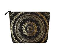 Kaleidoscope Mandala Impermeabile Grande Capacità con Cerniera Viaggio di Lavoro Viaggio Casa Multifunzionale Makeup Bag Storage Bag Portamonete, Nero , Taglia unica