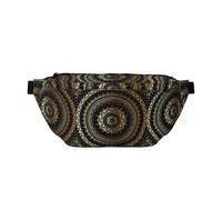 Kaleidoscope - Marsupio con mandala, regolabile, per uomini e donne, corsa, escursionismo, arrampicata, palestra, cyclette, ecc., Nero , Taglia unica