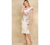 Kaleidoscope Stampa Floreale Bardot Placement Abito Scuba Plus UK 20 (FM167-31)