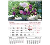 Kalendarz 2026 jednodzielny Bukiet