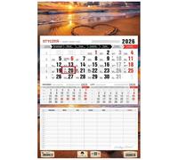 Kalendarz 2026 jednodzielny z planem zajęć Plaża KTJ4 V4