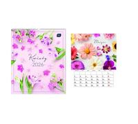 Kalendarz 2026 Ścienny Planszowy 33,5X40Cm Kwiaty Polski Kalendarz 2026 Organizer Terminarz Datownik