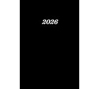 Kalender 2026: buchkalender a5 1 tag eine seite - Tag mit Zeiteinteilung | 365 Tage | Terminkalender | Office Planer | Kalenderbuch | Farbe Schwarz