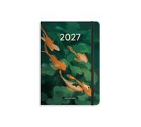 Kalender 2027 A5 Diary aus Graspapier - Jahresplaner Samaya - Farbe: Pond Green - matabooks: Veganer Jahresplaner aus Graspapier