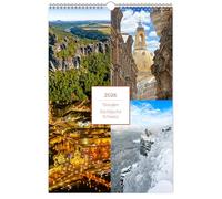 Kalender Dresden und Sächsische Schweiz 2026: | 20 x 30 cm | weißes Kalendarium