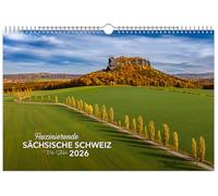 Kalender Faszinierende Sächsische Schweiz 2026 XXL | 60 x 40 cm | schwarzes Kalendarium