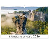 Kalender Sächsische Schweiz 2026 | 45 x 30 cm | weißes Kalendarium