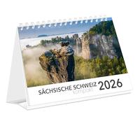 Kalender Sächsische Schweiz kompakt 2026: | 21 x 15 cm | weißes Kalendarium