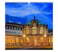 Kalender Stimmungsvolles Dresden 2027: | 30 x 30 cm | schwarzes Kalendarium
