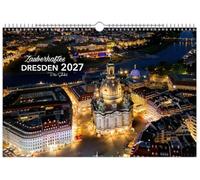 Kalender Zauberhaftes Dresden 2027: XXL | 60 x 40 cm | schwarzes Kalendarium