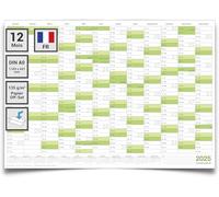 Kalenderoutlet ® Din A2 - Agenda da parete cancellabile, calendario da parete 2024 (59,4 x 42,0 cm con 1 pennarello) arrotolato, calendario da parete, calendario annuale, calendario francese