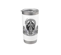 Kali Dea indù Sacro Potere Divino Line Art Bicchiere termico in acciaio inox doppia parete