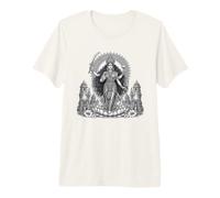 Kali Dea indù Sacro Potere Divino Line Art Maglietta Premium