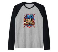 Kali Muay-Thai, Jeet Kune Do JKD Arti Marziali Miste Maglia con Maniche Raglan