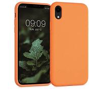 kalibri Cover compatibile con Apple iPhone XR - Custodia Cover in silicone e paglia - Backcover Matt Anti-Impronte - arancia fruttata