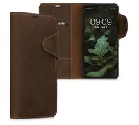 kalibri Cover Compatibile con Google Pixel 7 Pro - Custodia a Portafoglio in Vera Pelle - Cover con Porta Carte e Supporto - Stand Wallet Case