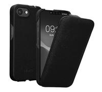 kalibri Custodia a libro compatibile con Apple iPhone 16e - Custodia protettiva ultra sottile in pelle - Nero