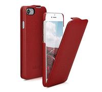 kalibri Custodia a libro compatibile con Apple iPhone SE (2022) / iPhone SE (2020) / iPhone 8 / iPhone 7 - Custodia protettiva ultra sottile in pelle - Rosso