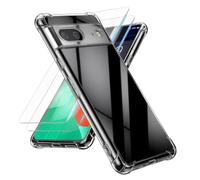 kalibri Custodia Compatibile con Google Pixel 7 Cover - Smartphone Case e Protezione Schermo - con 2x Pellicola Protettiva in Vetro - trasparente