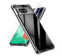 kalibri Custodia Compatibile con Google Pixel 8 Cover - Smartphone Case e Protezione Schermo - con 2x Pellicola Protettiva in Vetro - trasparente
