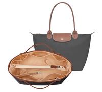 KALIDI Borsa da viaggio per Longchamp Le Pliage M Xtra, pochette ultra leggera e impermeabile con separatore interno per donna, borsa a mano, borsa a tracolla, nero medio