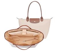 KALIDI Borsa organizer per Longchamp Le Pliage L, con custodia per computer portatile, ultraleggera, impermeabile, con divisore interno, borsa a mano, grande, colore bianco professionale