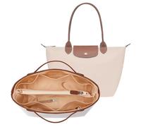KALIDI Inserto Organizer per Borsa per Longchamp Le Pliage M Xtra, Fodera Interna Divisoria Ultra-leggera Impermeabile Migliorata per Borsa Tote Borsetta Borsa a Mano da Donna, Medio Bianco